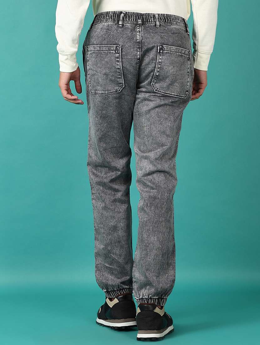 men mid rise solid joggers - 21649712 -  Standard Image - 3