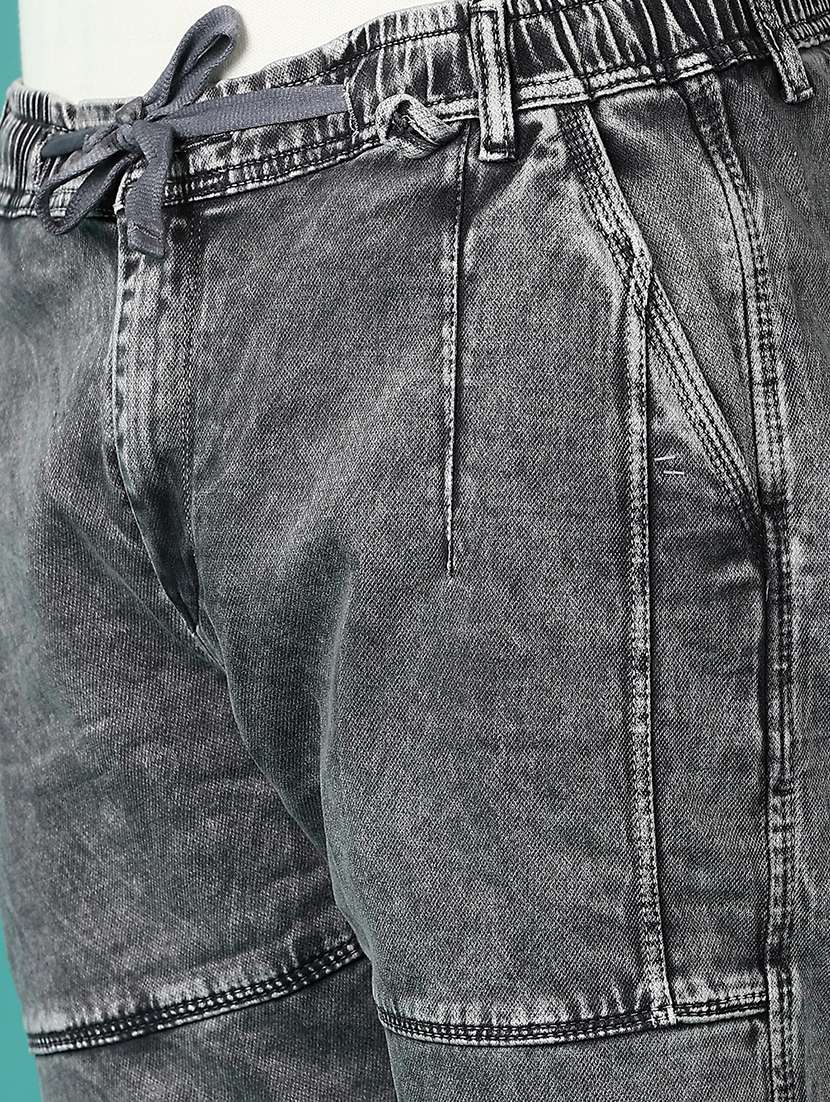 men mid rise solid joggers - 21649712 -  Standard Image - 5