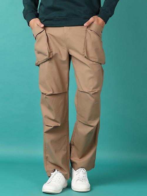 men mid rise solid cargo - 21649739 - Standard Image - 0