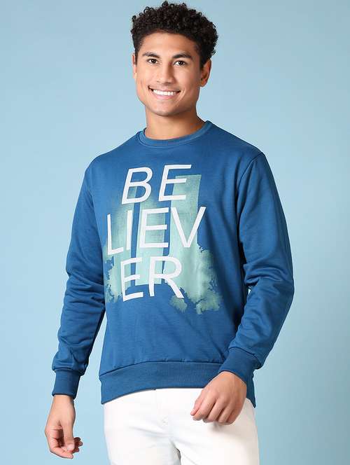 men front print long sleeve sweatshirt - 21649750 -  Standard Image - 0