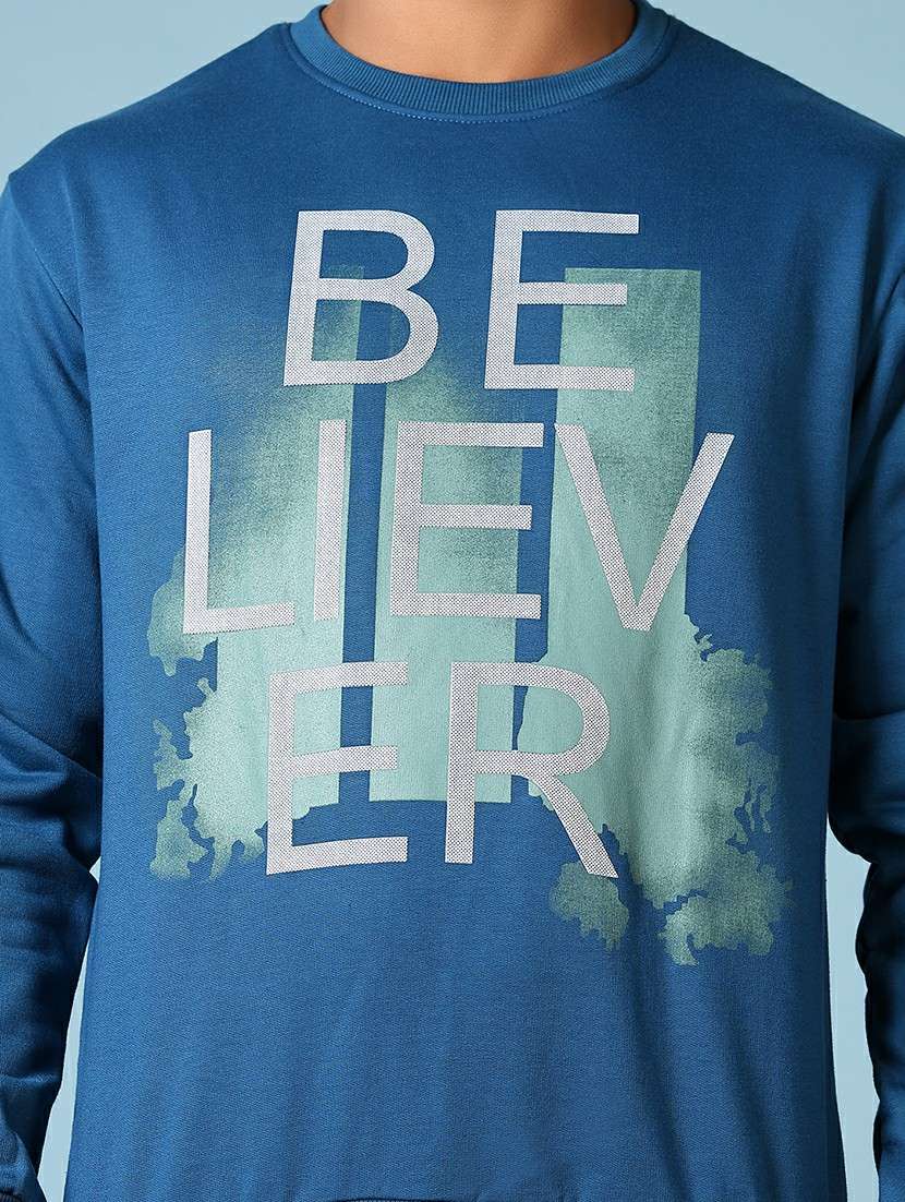 men front print long sleeve sweatshirt - 21649750 -  Standard Image - 5