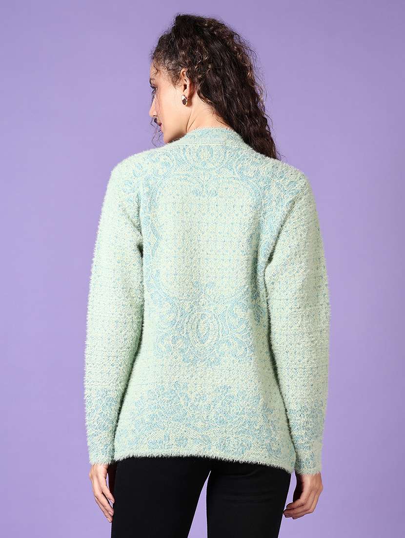 women self designed long sleeve cardigan - 21649778 -  Standard Image - 3