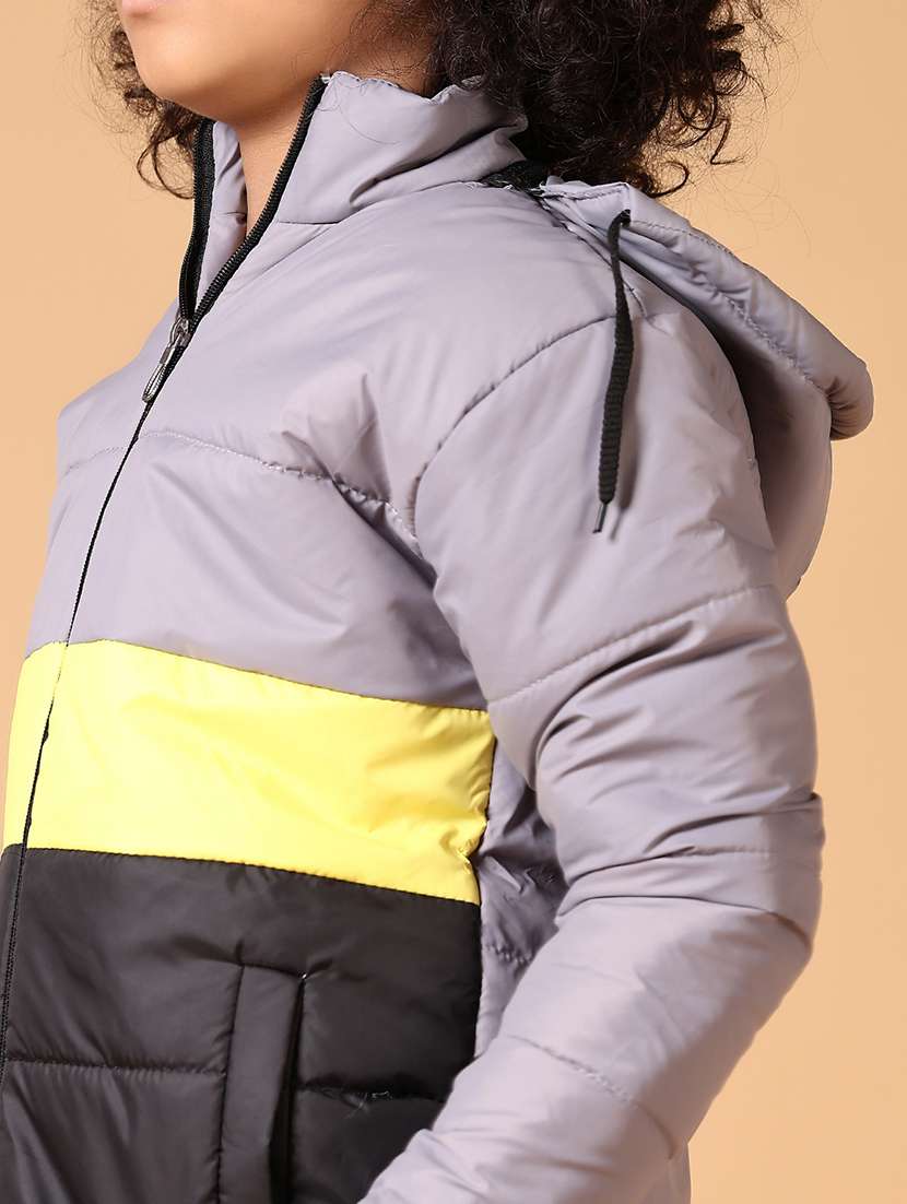 boys color block long sleeve quited jacket  - 21649782 -  Standard Image - 5