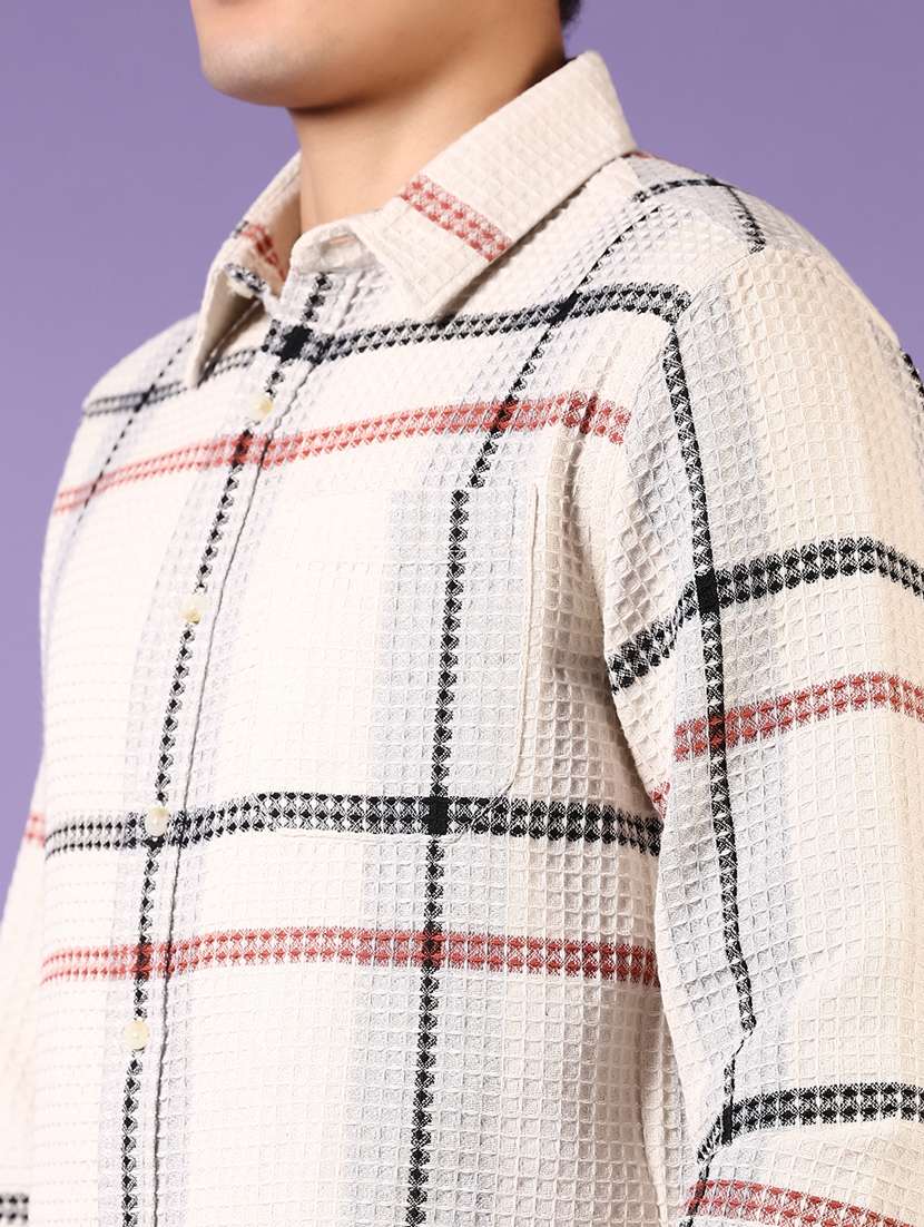 men checkered long sleeve casual shirt - 21649803 -  Standard Image - 5