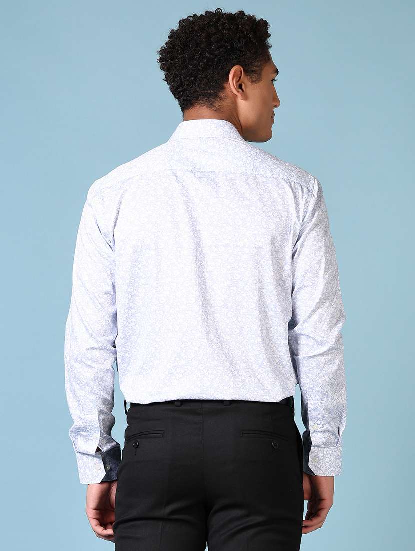 men long sleeves printed formal shirt - 21649810 - Standard Image - 3