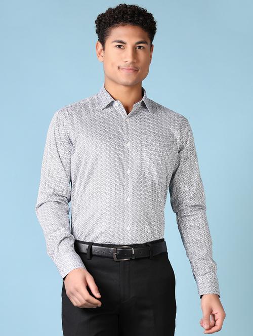men long sleeves printed formal shirt - 21649811 -  Standard Image - 0