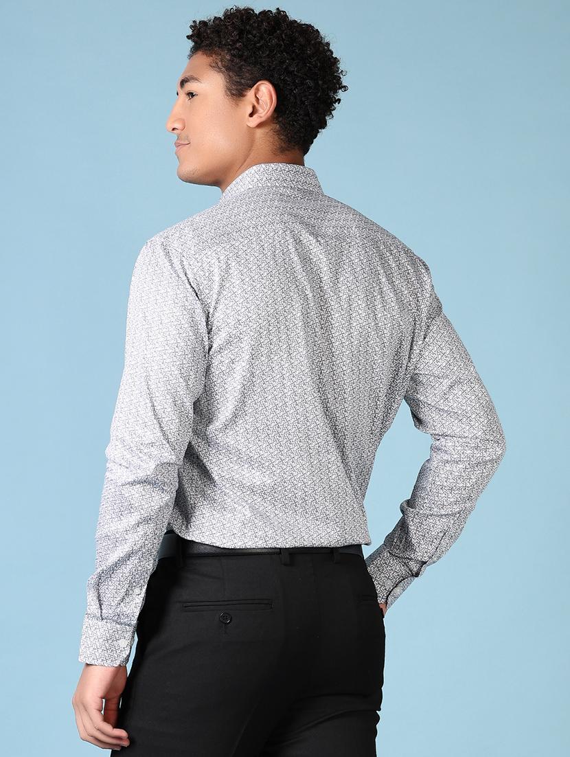 men long sleeves printed formal shirt - 21649811 - Standard Image - 3