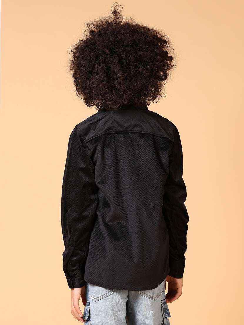 boys long sleeves solid shirt - 21649826 -  Standard Image - 3