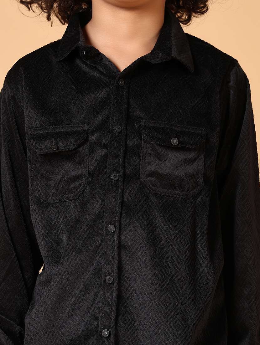 boys long sleeves solid shirt - 21649826 -  Standard Image - 5