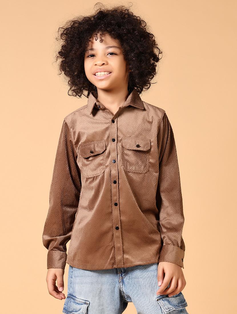 boys long sleeves solid shirt - 21649827 - Zoom Image - 0