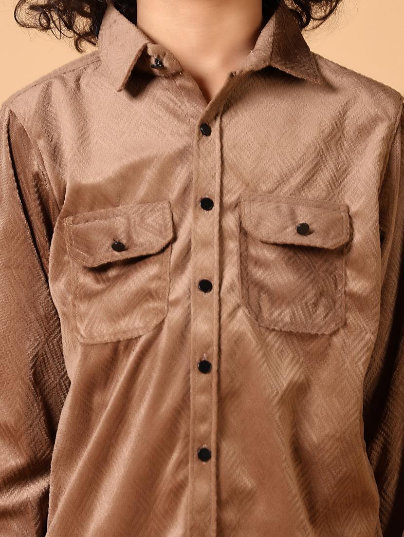 boys long sleeves solid shirt - 21649827 - Standard Image - 5