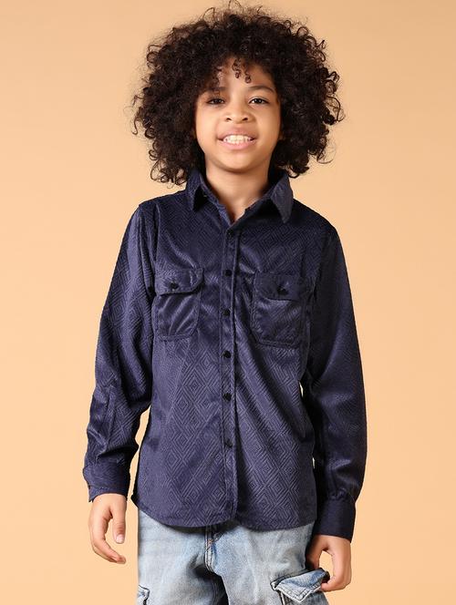 boys long sleeves solid shirt - 21649828 - Standard Image - 0
