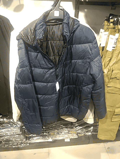 navy blue nylon casual jacket - 21649836 -  Zoom Image - 0
