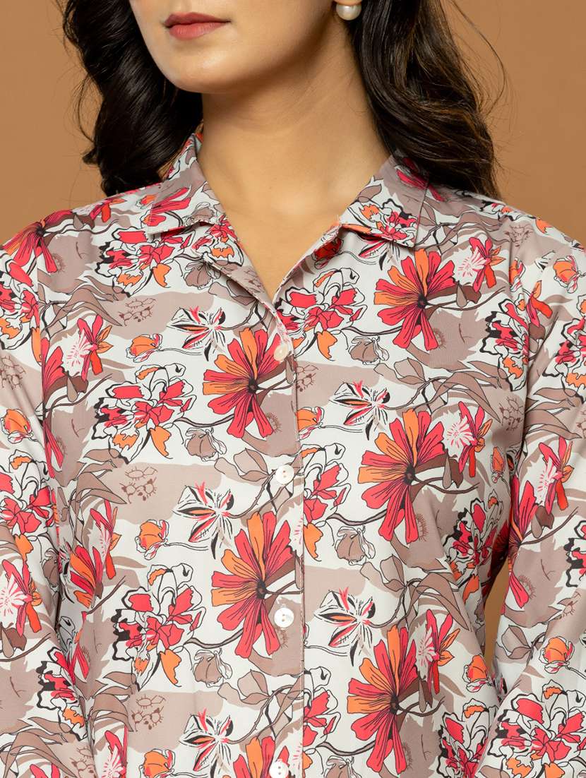 women multi color floral printed co-ord sets - 21649947 - Standard Image - 5