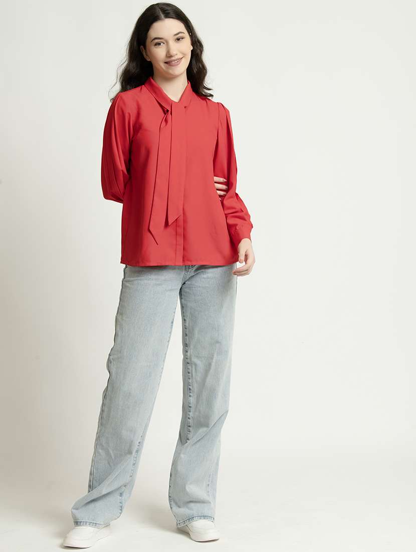 women solid boxy shirt - 21650224 -  Standard Image - 3