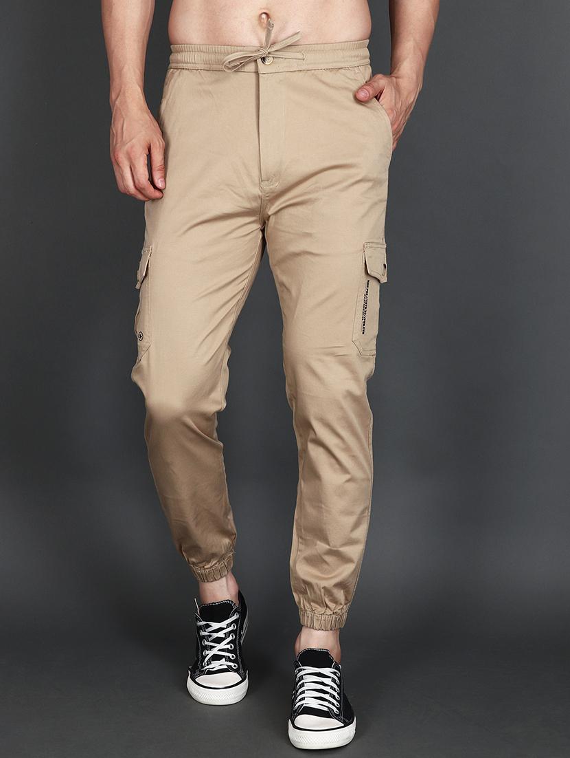 men mid rise solid cargo - 21650253 -  Zoom Image - 0