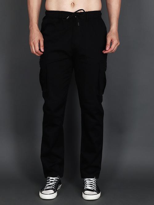 men mid rise solid cargo - 21650265 - Standard Image - 0