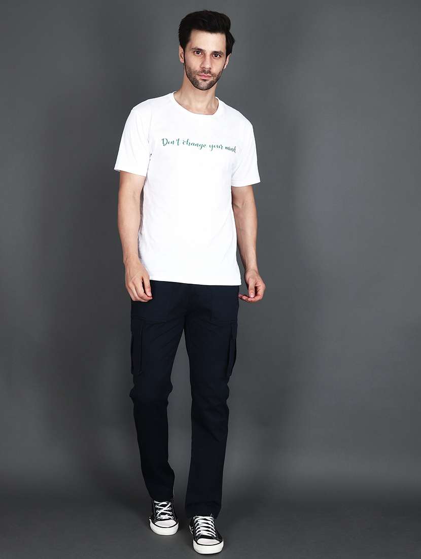men mid rise solid cargo - 21650268 - Standard Image - 3