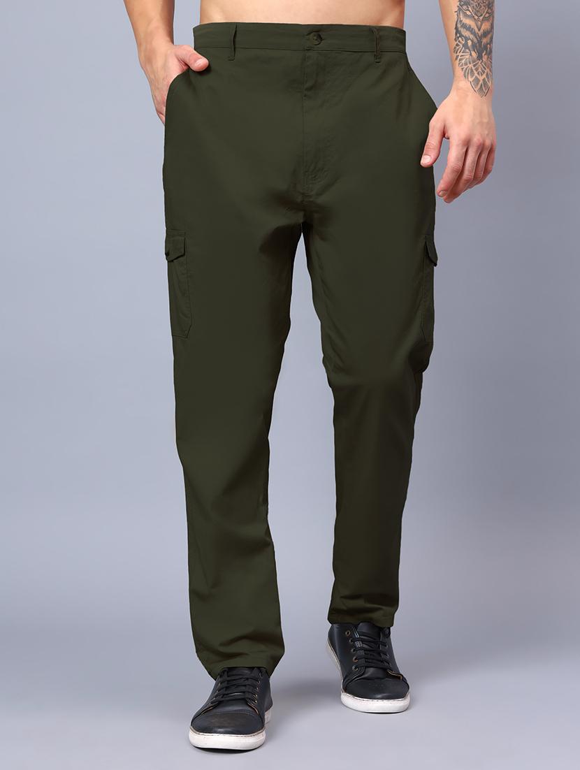 men mid rise solid cargo - 21650270 -  Zoom Image - 0