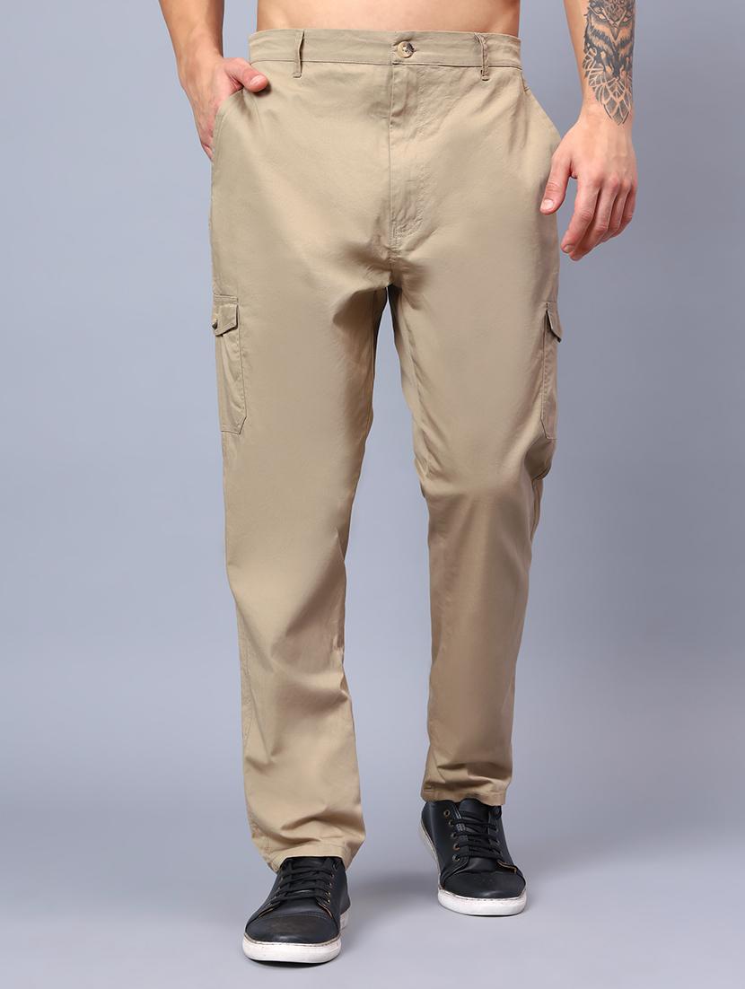 men mid rise solid cargo - 21650271 - Zoom Image - 0