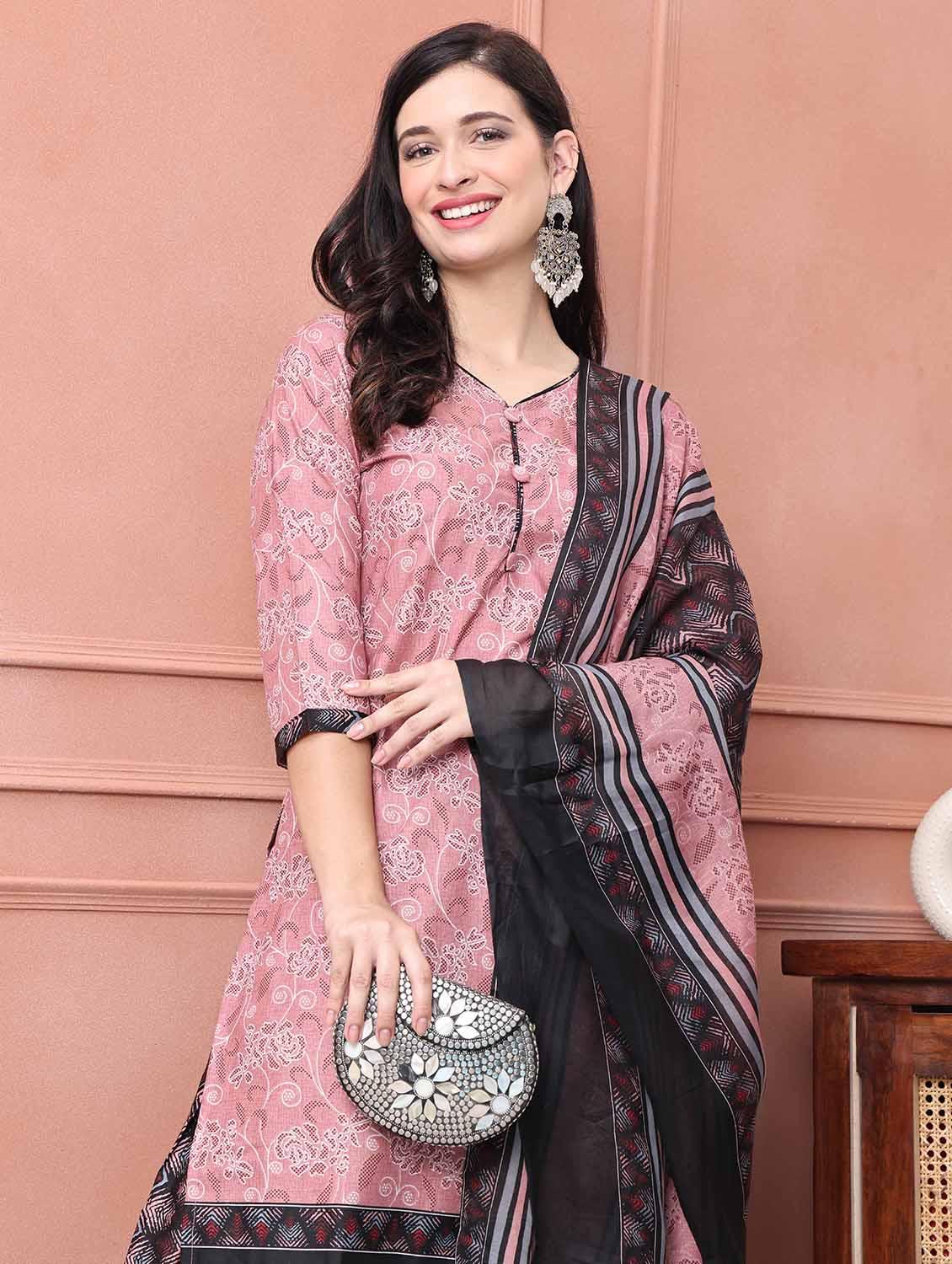 women floral kurta salwar set with dupatta - 21650292 - Standard Image - 3