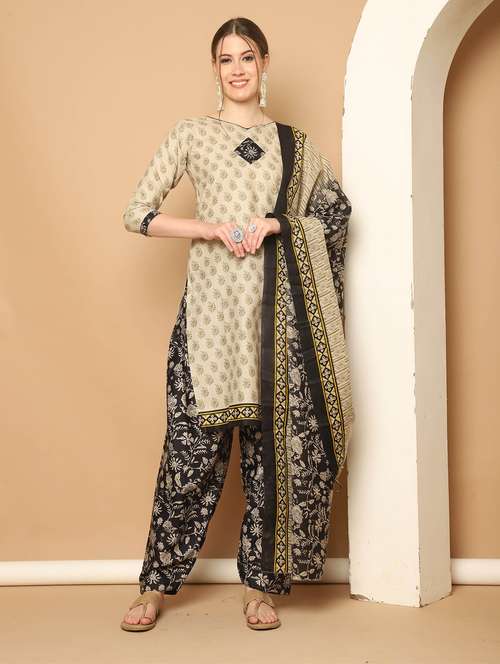 women printed kurta salwar set with dupatta - 21650295 -  Standard Image - 0