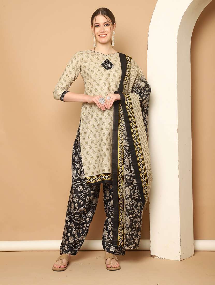 women printed kurta salwar set with dupatta