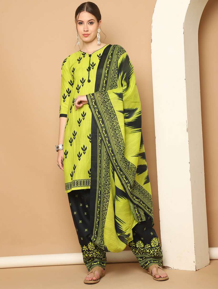women printed kurta salwar set with dupatta