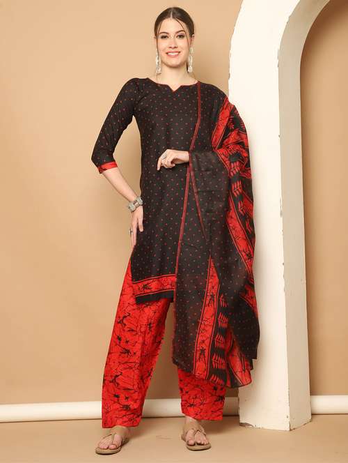 women printed kurta salwar set with dupatta - 21650301 -  Standard Image - 0