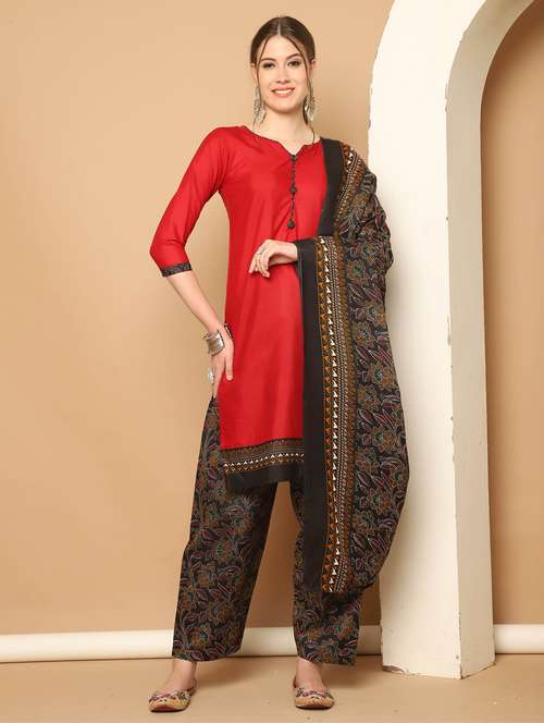 women solid kurta salwar set with dupatta - 21650308 - Standard Image - 0