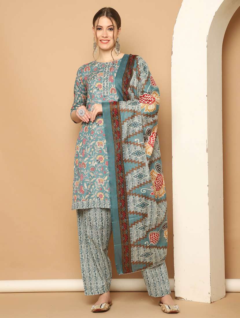 women floral kurta salwar set with dupatta