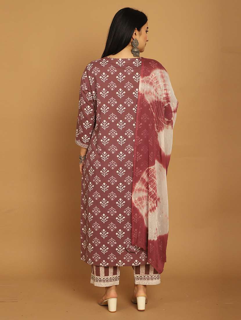 women floral kurta pant set with dupatta - 21650328 -  Standard Image - 3