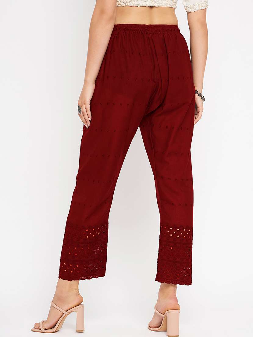 women mid rise solid tapered pant - 21650728 -  Standard Image - 3
