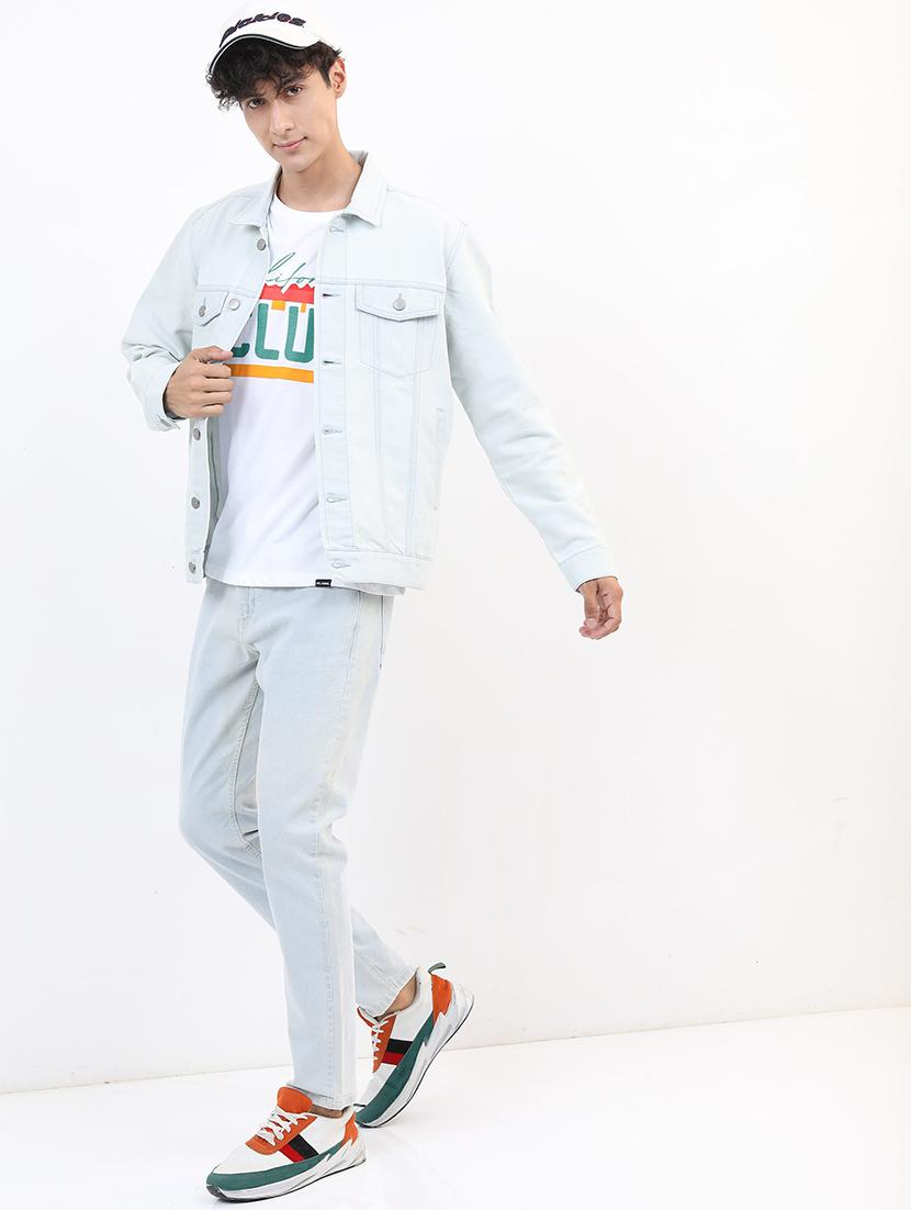 men solid long sleeve denim jacket - 21651013 - Standard Image - 3