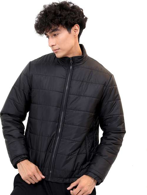 men long sleeves solid quilted jacket - 21651031 -  Standard Image - 0