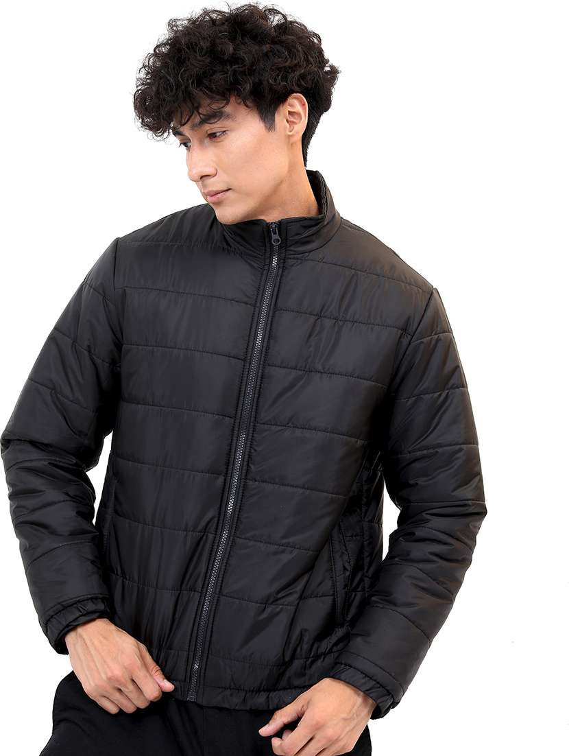 men long sleeves solid quilted jacket - 21651031 -  Zoom Image - 0
