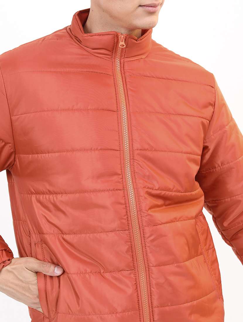 men long sleeves solid quilted jacket - 21651040 - Standard Image - 3