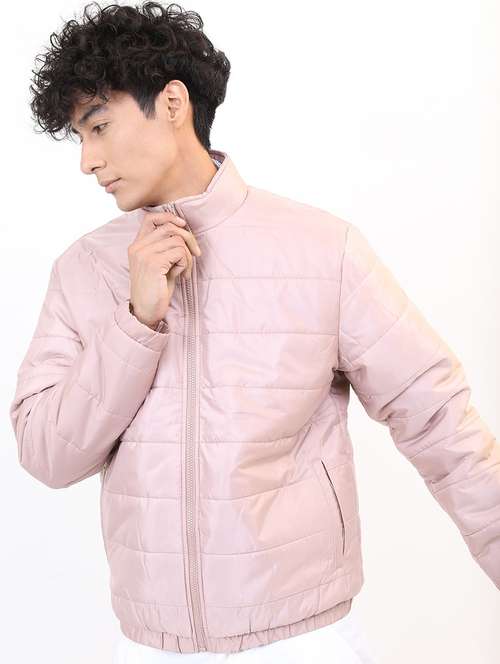 men long sleeves solid quilted jacket - 21651042 -  Standard Image - 0