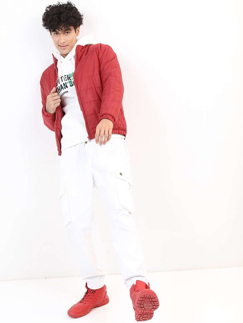 men solid long sleeve quilted jacket - 21651044 -  Standard Image - 3