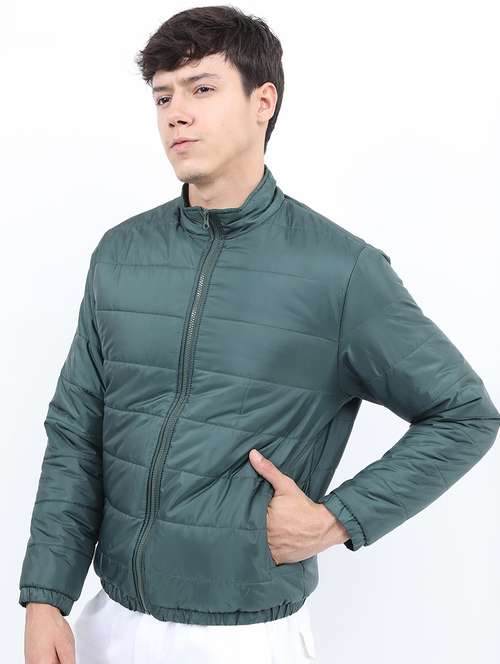 men solid long sleeve quilted jacket - 21651046 -  Standard Image - 0