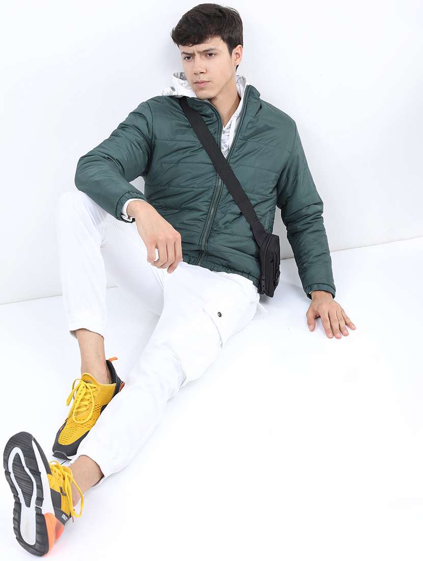 men solid long sleeve quilted jacket - 21651046 -  Standard Image - 3