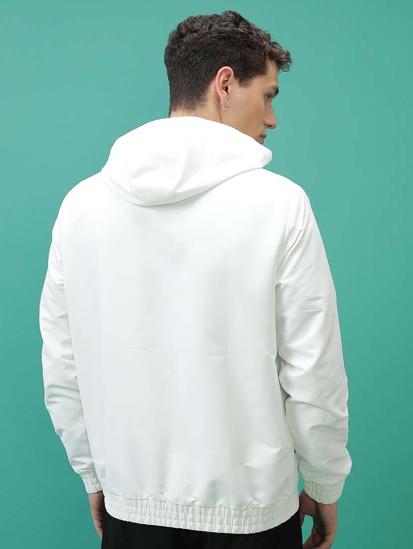 men solid long sleeve hood neck bomber jacket  - 21651062 -  Standard Image - 3