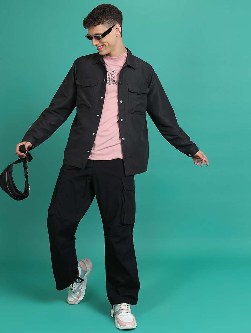 men solid long sleeve casual jacket - 21651066 -  Standard Image - 3