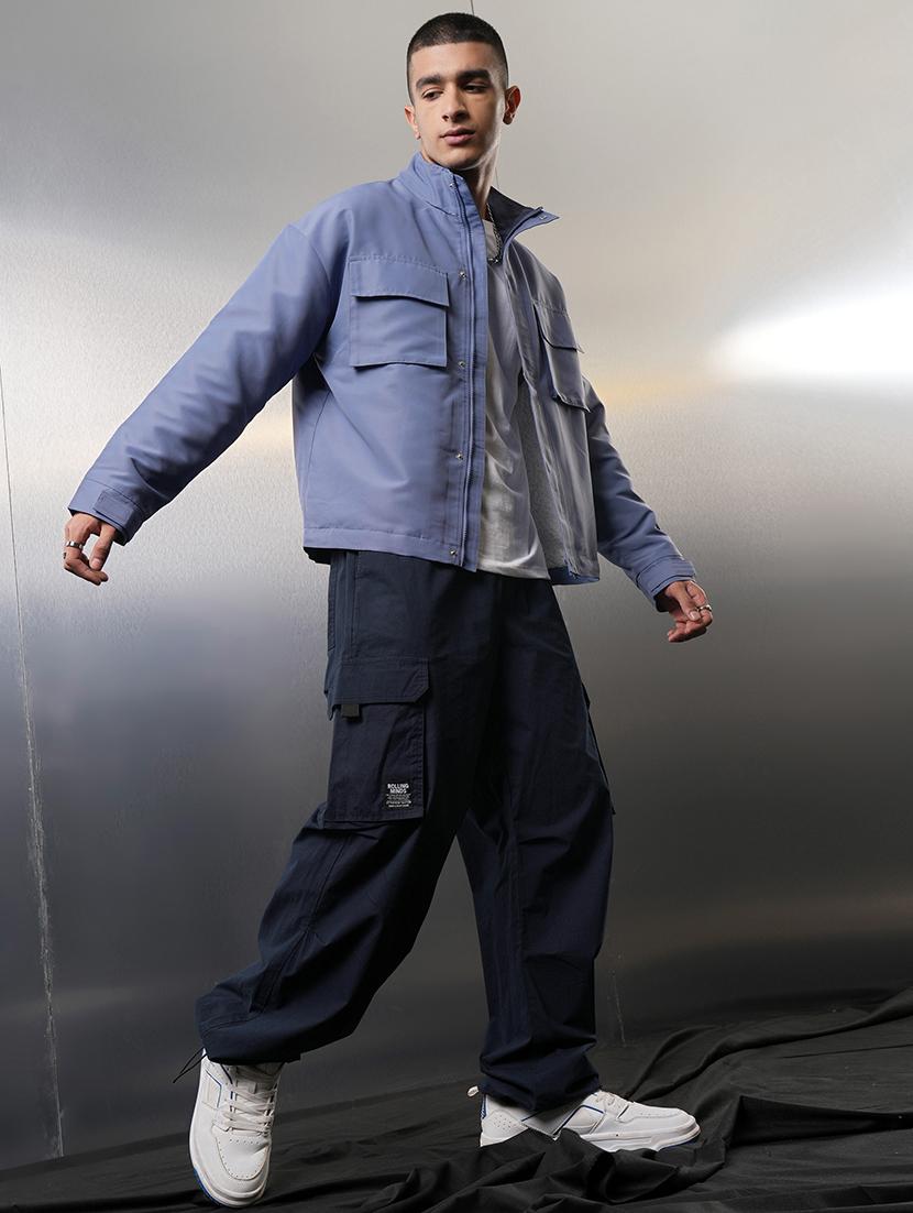 men solid long sleeve casual jacket - 21651070 - Standard Image - 3
