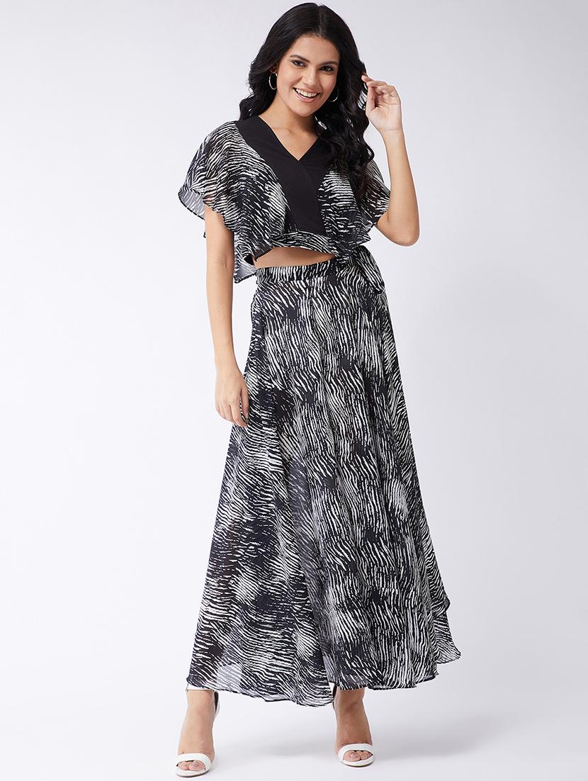 women printed batwing sleeves crop top - 21651117 - Standard Image - 3