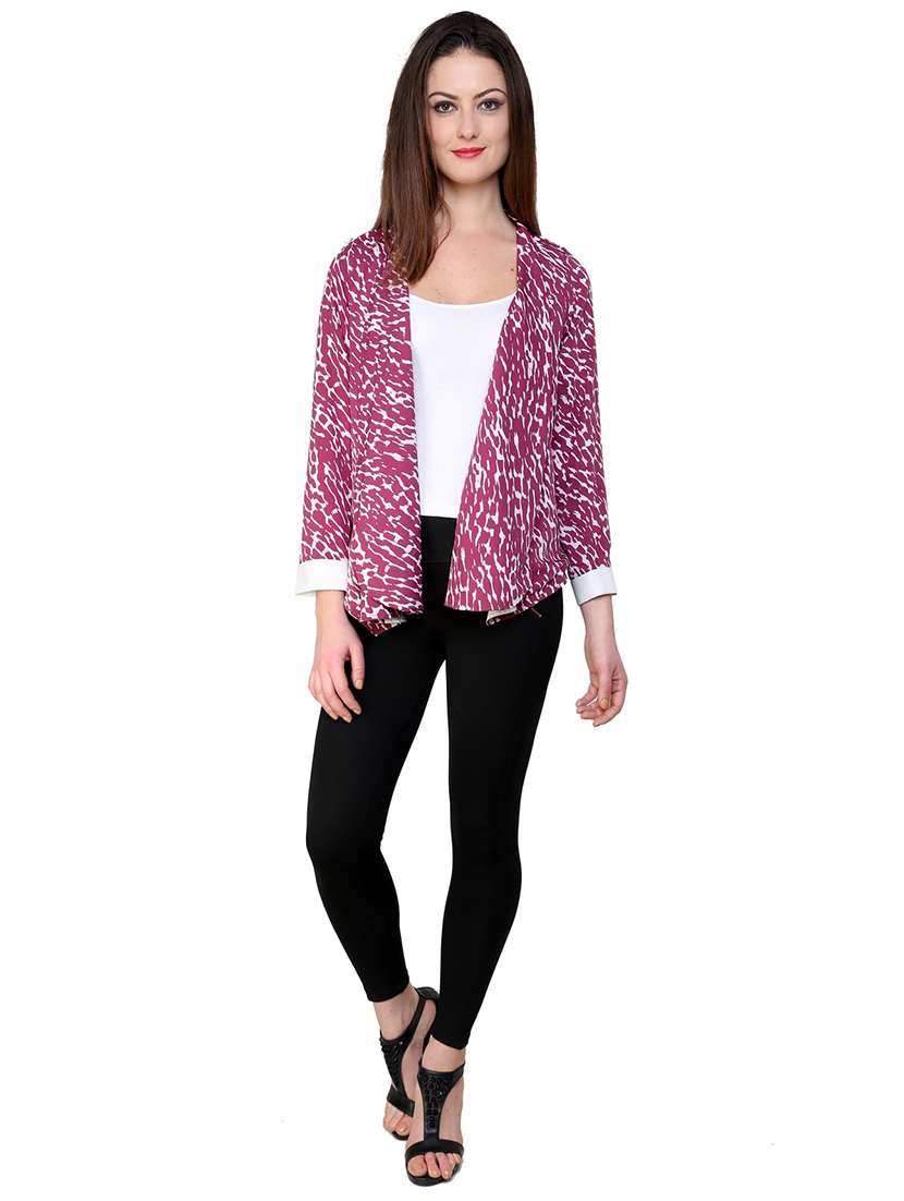 women printed casual blazer - 21651161 - Standard Image - 3