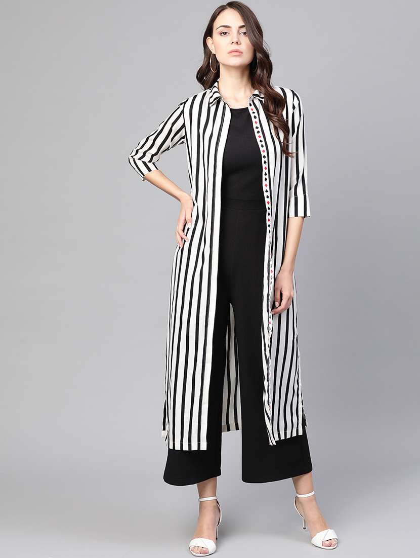women printed full length jumpsuit with shrug - 21651190 - Zoom Image - 0