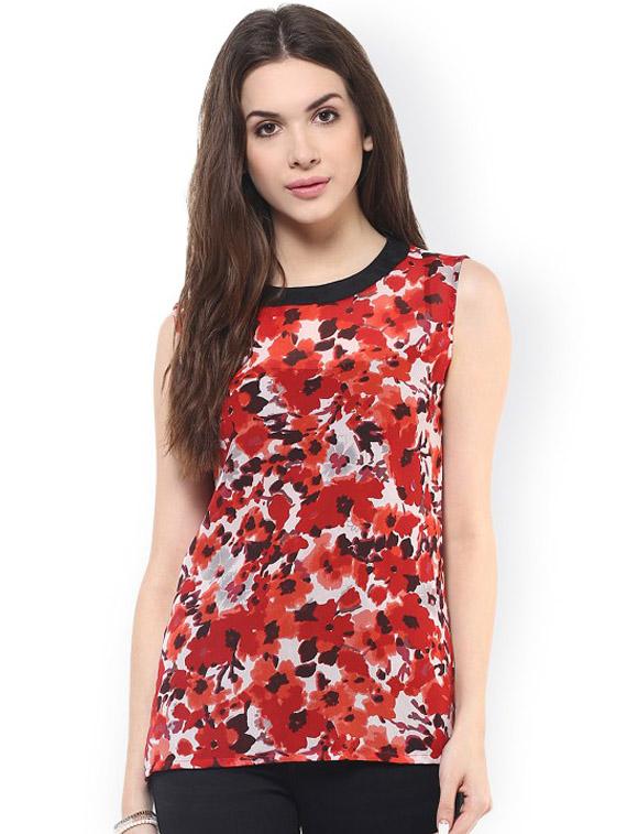 women floral printed sleeveless top - 21651362 -  Zoom Image - 0