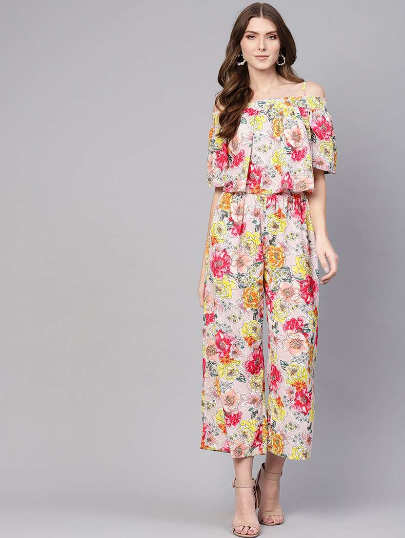 women printed full leg jumpsuit