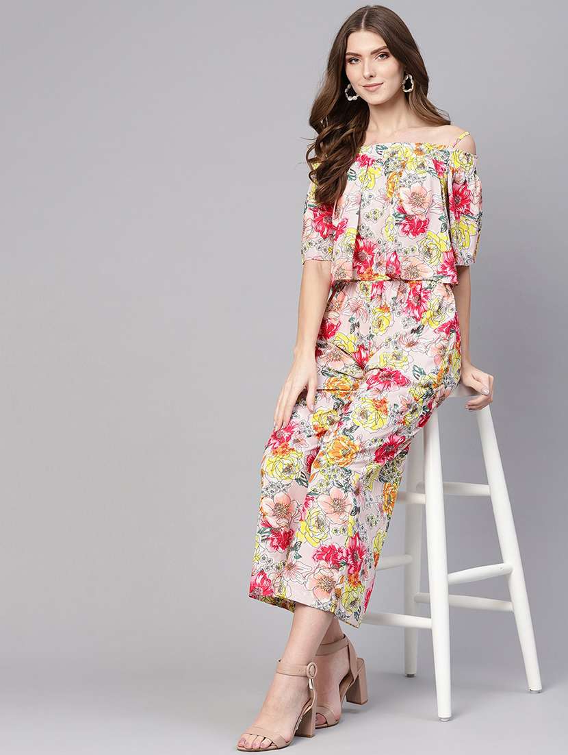women printed full leg jumpsuit - 21651410 - Standard Image - 3